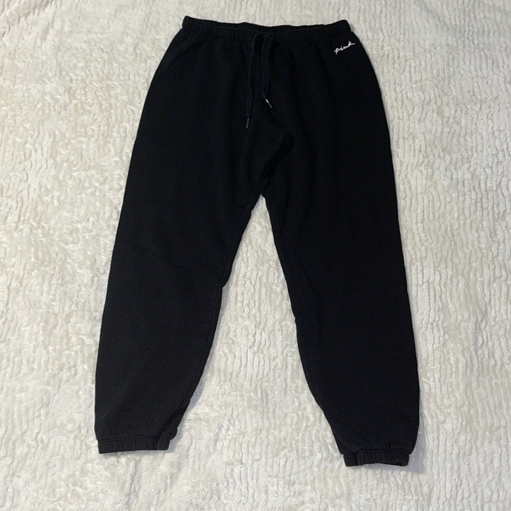 Pink brand Black joggers